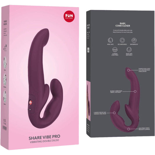 FUN FACTORY - SHARE VIBE PRO VIBRADOR DOBLE GRANATE FUN FACTORY