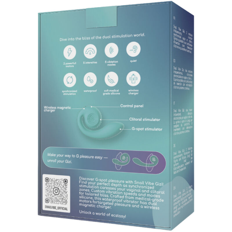SNAIL VIBE - GIZI ESTIMULADOR DUAL ROSA SNAIL VIBE