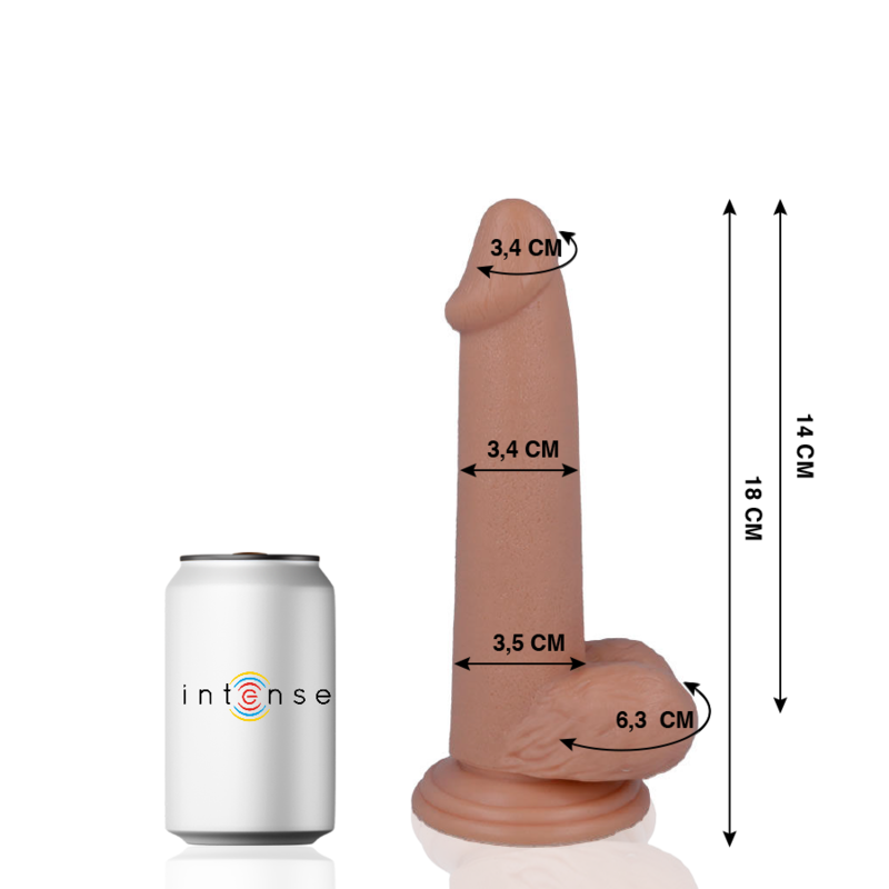 MR INTENSE - 10 PENE REALISTICO 18 CM -O- 3.4 CM MR. INTENSE