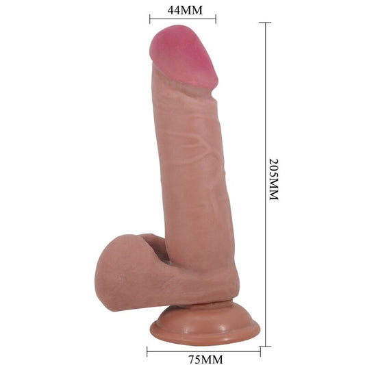 PRETTY LOVE - SLIDING SKIN SERIES DILDO REALÍSTICO CON VENTOSA PIEL DESLIZANTE NATURAL 20.5 CM PRETTY LOVE HIGH GRADE