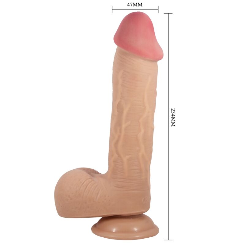 PRETTY LOVE - SLIDING SKIN SERIES DILDO REALÍSTICO CON VENTOSA PIEL DESLIZANTE NATURAL 23.4 CM PRETTY LOVE HIGH GRADE