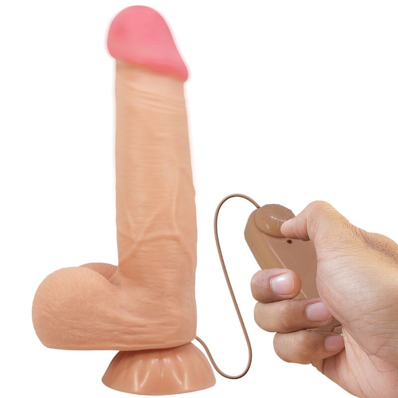 PRETTY LOVE - SLIDING SKIN SERIES DILDO REALÍSTICO CON VENTOSA PIEL DESLIZANTE CONTROL REMOTO  NATURAL 21.8 CM PRETTY LOVE HIGH GRADE