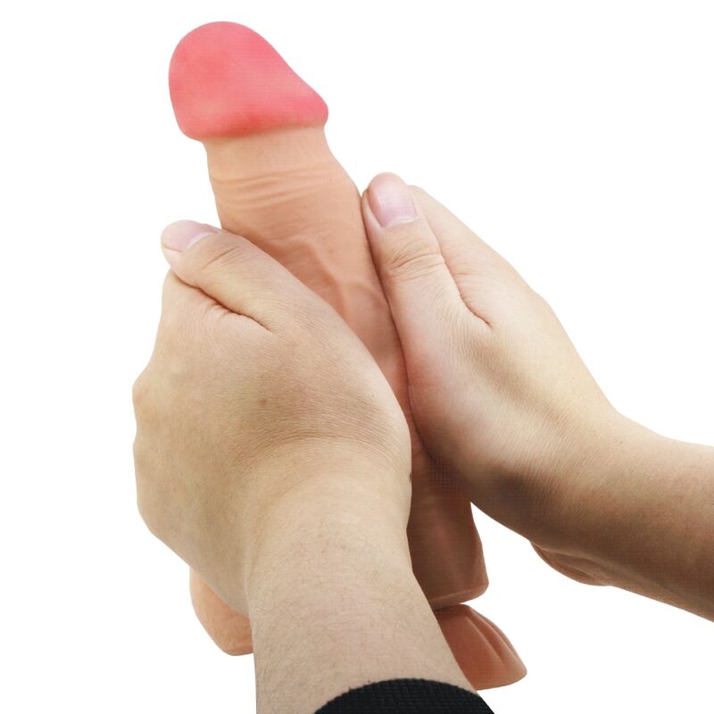 PRETTY LOVE - SLIDING SKIN SERIES DILDO REALÍSTICO CON VENTOSA PIEL DESLIZANTE CONTROL REMOTO  NATURAL 21.8 CM PRETTY LOVE HIGH GRADE
