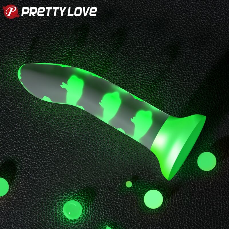 PRETTY LOVE - MAGICAL NIGHTFALL DILDO SIN VIBRACIÓN LUMINOSO VERDE PRETTY LOVE FLIRTATION