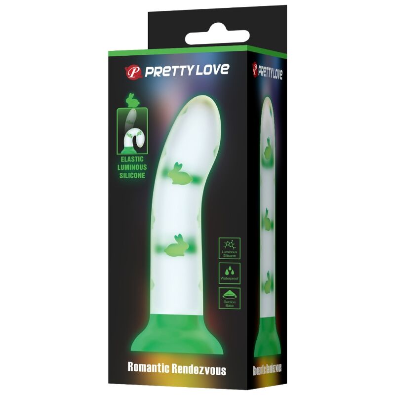PRETTY LOVE - MAGICAL NIGHTFALL DILDO SIN VIBRACIÓN LUMINOSO VERDE PRETTY LOVE FLIRTATION