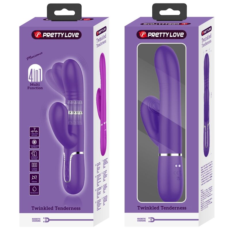 PRETTY LOVE - VIBRADOR PUNTO G MULTIFUNCIÓN MORADO PRETTY LOVE FLIRTATION