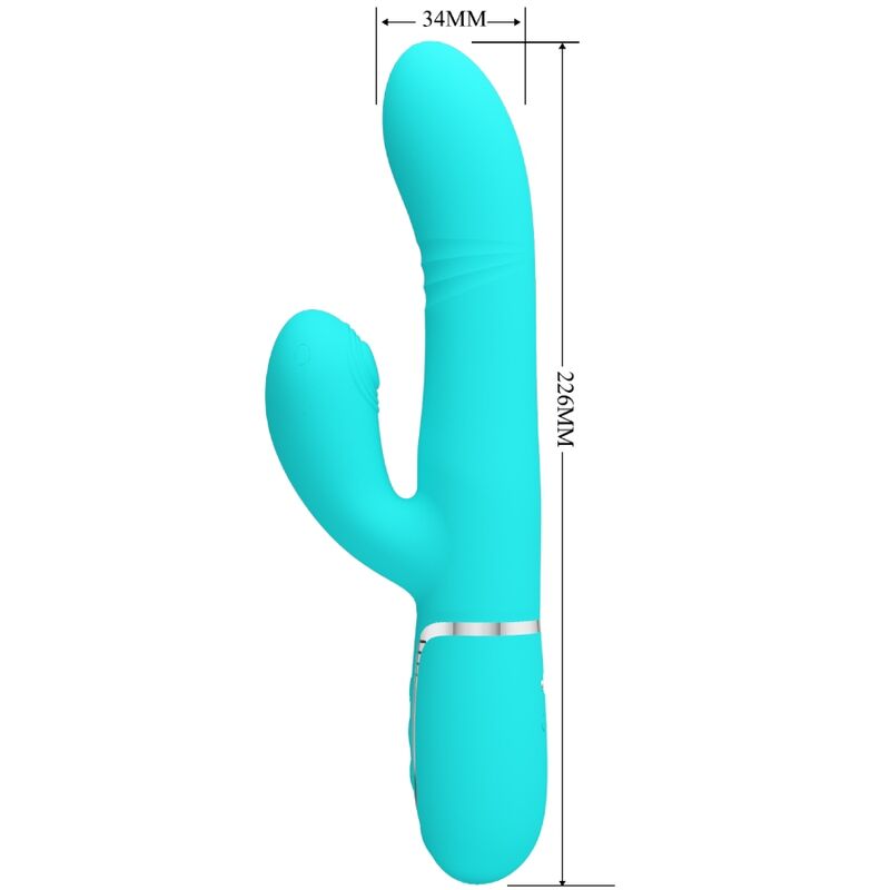 PRETTY LOVE - VIBRADOR PUNTO G MULTIFUNCIÓN VERDE AGUA PRETTY LOVE FLIRTATION