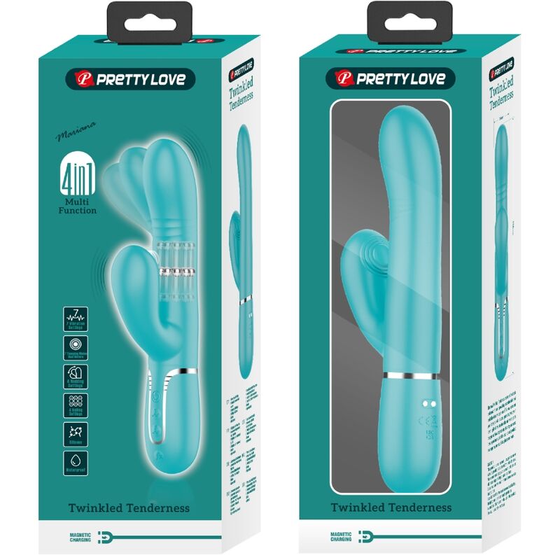 PRETTY LOVE - VIBRADOR PUNTO G MULTIFUNCIÓN VERDE AGUA PRETTY LOVE FLIRTATION