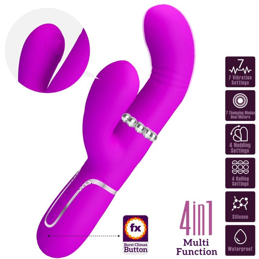 PRETTY LOVE - VIBRADOR PUNTO G MULTIFUNCIÓN FUCSIA PRETTY LOVE FLIRTATION
