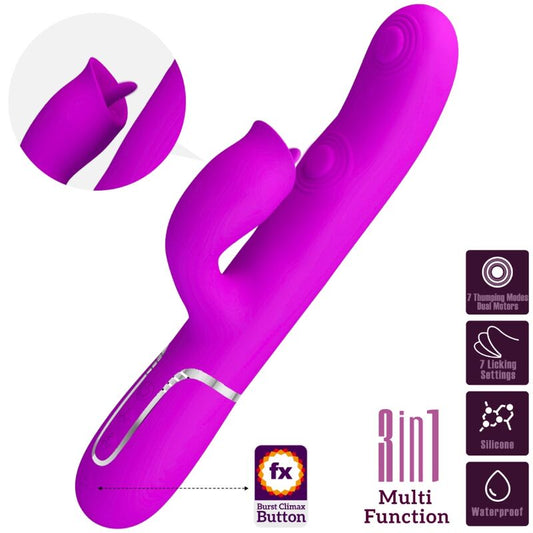 PRETTY LOVE - VIBRADOR RABBIT CON LICKING FUCSIA PRETTY LOVE FLIRTATION