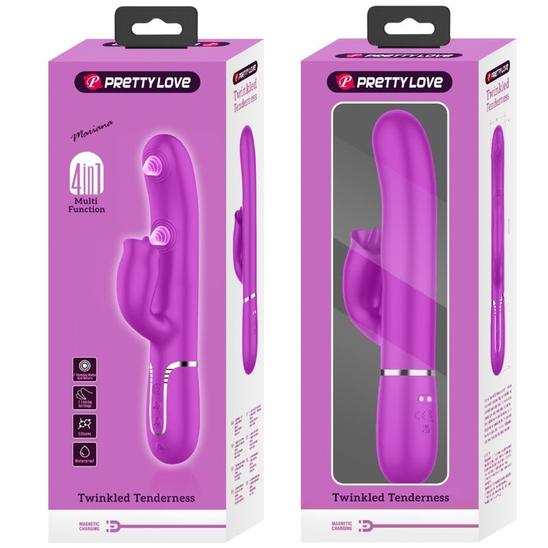PRETTY LOVE - VIBRADOR RABBIT CON LICKING FUCSIA PRETTY LOVE FLIRTATION