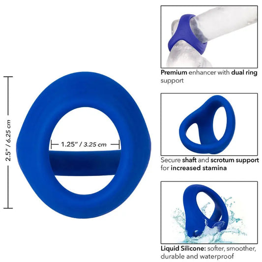 CALEXOTICS - ADMIRAL COCK BALL DOBLE ANILLO AZUL CALEXOTICS