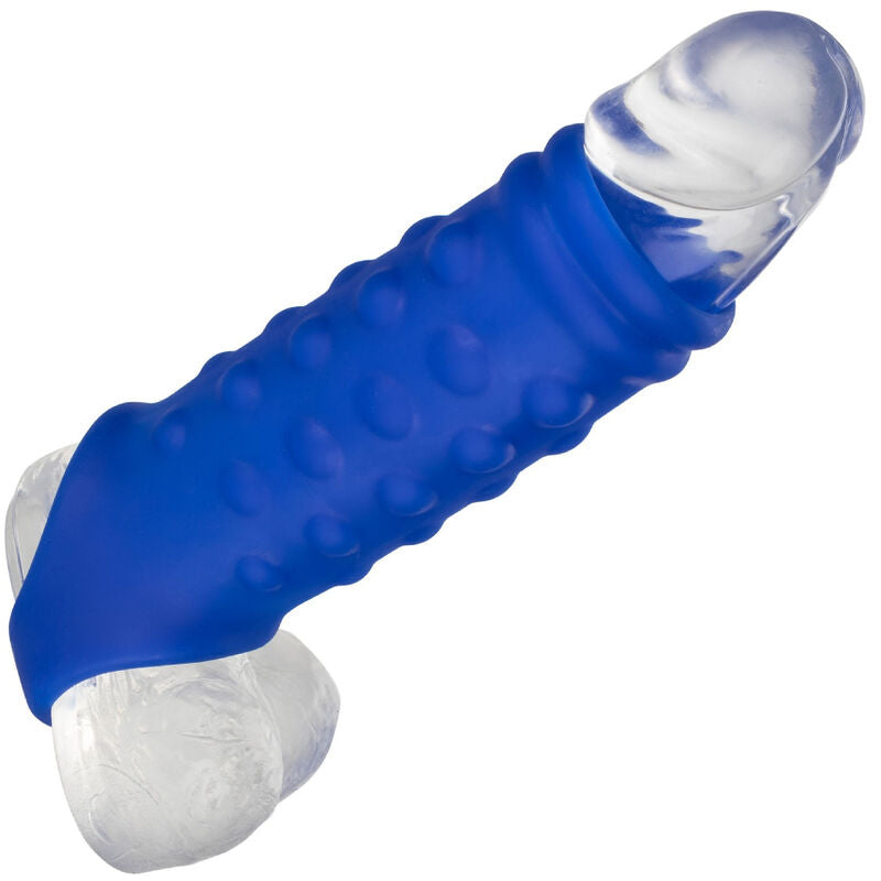 CALEXOTICS - ADMIRAL BEADED FUNDA PENE SILICONA LÍQUIDA AZUL CALEXOTICS
