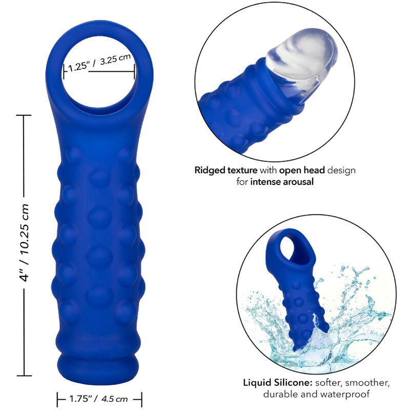 CALEXOTICS - ADMIRAL BEADED FUNDA PENE SILICONA LÍQUIDA AZUL CALEXOTICS