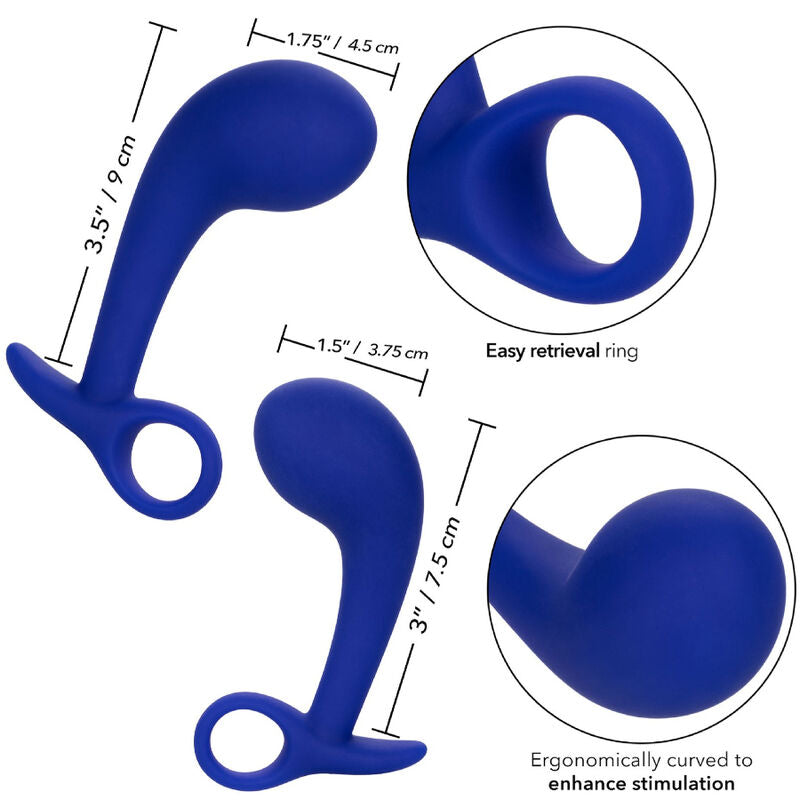 CALEXOTICS - ADMIRAL SET 2 PLUG ANAL AZUL CALEXOTICS