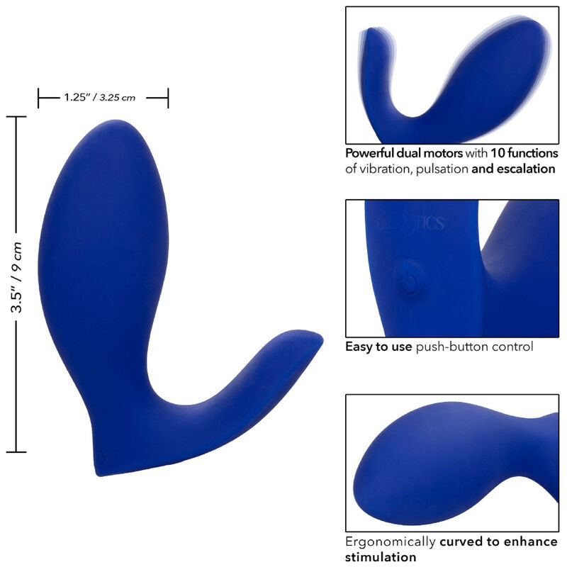 CALEXOTICS - ADMIRAL RIMMING ESTIMULADOR & VIBRADOR PROSTATA AZUL CALEXOTICS