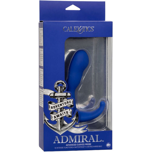 CALEXOTICS - ADMIRAL CURVED ESTIMULADOR & VIBRADOR ANAL AZUL CALEXOTICS