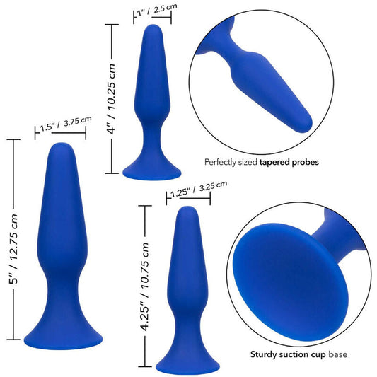 CALEXOTICS - ADMIRAL KIT 3 PLUG ANAL AZUL CALEXOTICS