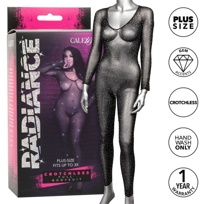 CALEXOTICS - RADIANCE BODY ENTERO PEDRERÍA SIN ENTREPIERNA TALLA GRANDE CALEXOTICS