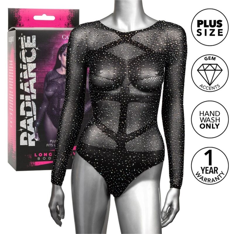 CALEXOTICS - RADIANCE BODY DE MANGA LARGA PEDRERÍA TALLA GRANDE CALEXOTICS