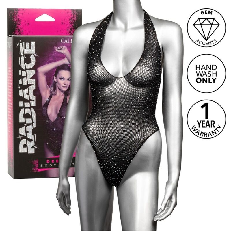 CALEXOTICS - RADIANCE BODY CON ESCOTE EN V PROFUNDO PEDRERÍA CALEXOTICS