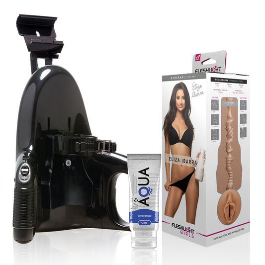 FLESHLIGHT - ELIZA IBARRA VAGINA + UNIVERSAL LAUNCH + LUBRICANTE AQUA QUALITY 50 ML FLESHLIGHT GIRLS