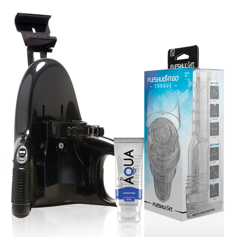 FLESHLIGHT - GO MASTURBADOR TORQUE ICE + UNIVERSAL LAUNCH + LUBRICANTE AQUA QUALITY 50 ML FLESHLIGHT ORIGIN