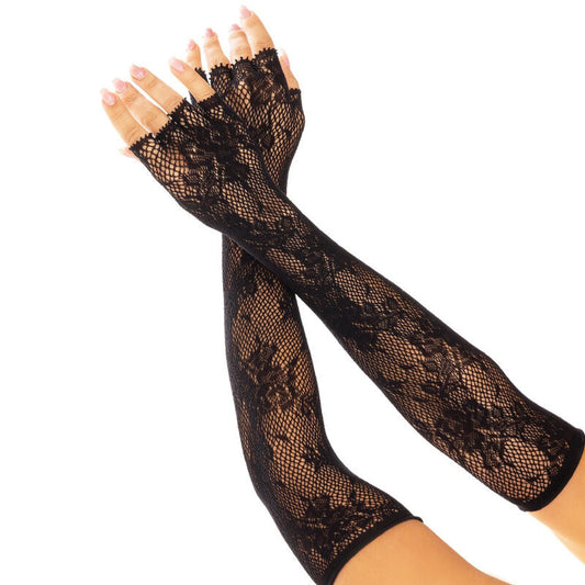 LEG AVENUE - GUANTES SIN DEDOS RED FLORAL BLANCO LEG AVENUE HOSIERY
