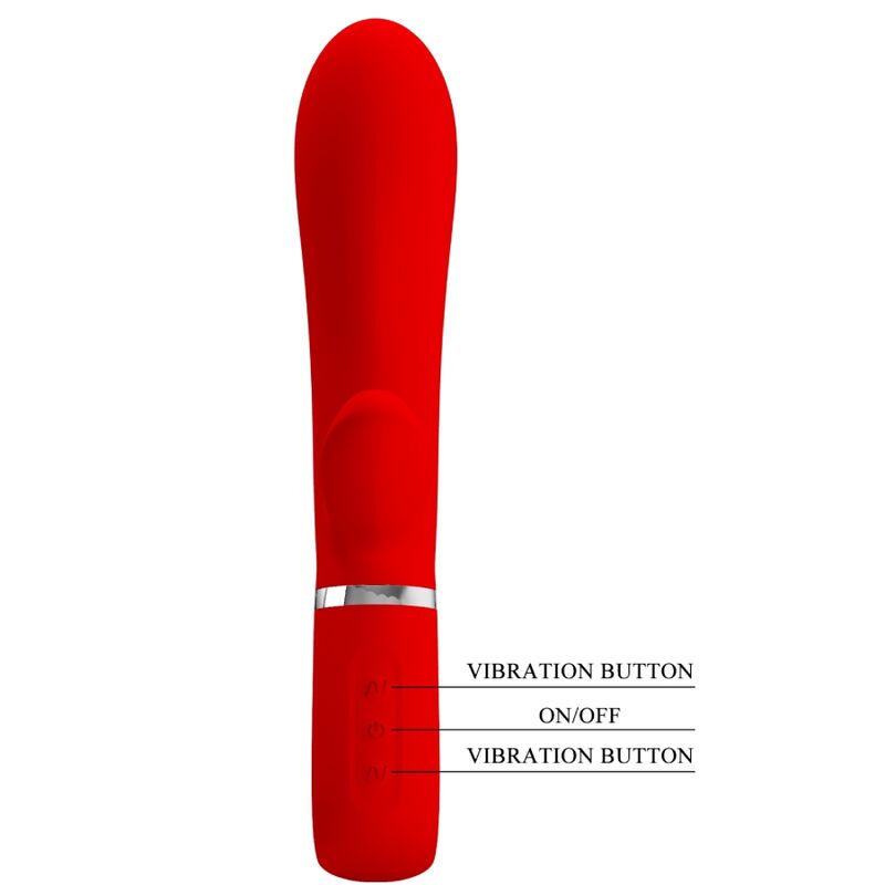 PRETTY LOVE - THOMAS VIBRADOR PUNTO G MULTIFUNCIÓN ROJO PRETTY LOVE FLIRTATION
