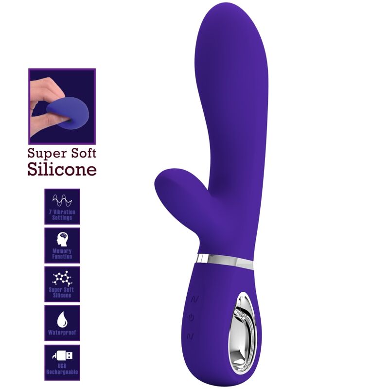 PRETTY LOVE - THOMAS VIBRADOR PUNTO G MULTIFUNCIÓN VIOLETA PRETTY LOVE FLIRTATION