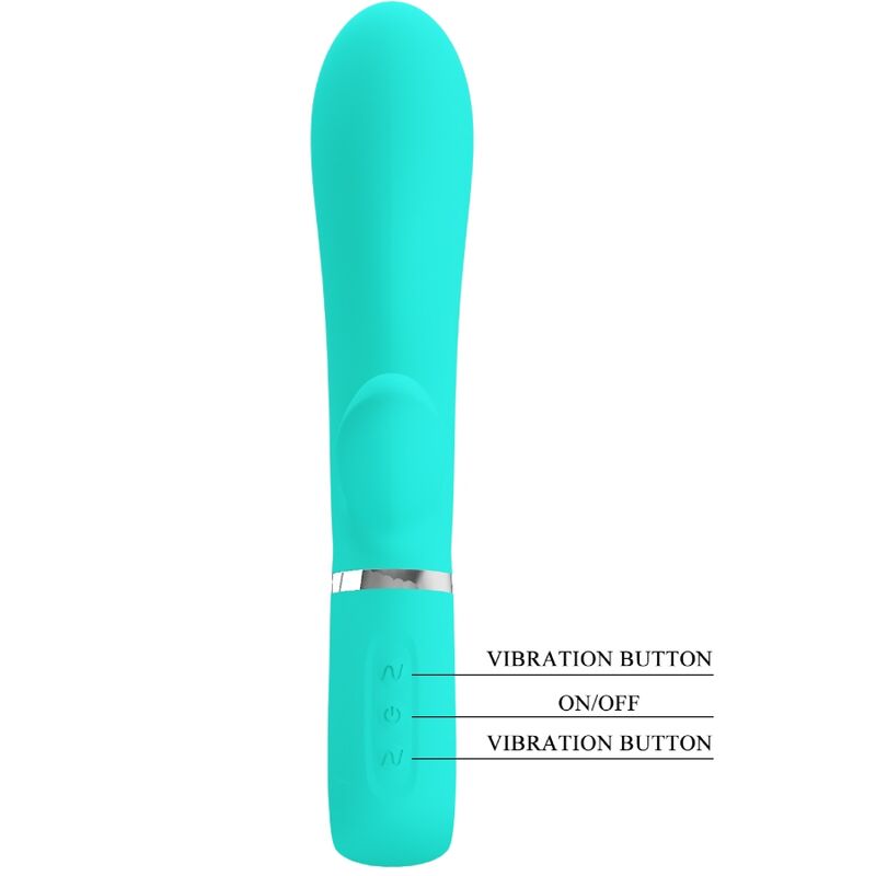 PRETTY LOVE - THOMAS VIBRADOR PUNTO G MULTIFUNCIÓN VERDE AGUA PRETTY LOVE FLIRTATION