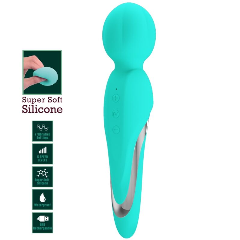 PRETTY LOVE - WALTER VIBRADOR WAND VERDE AGUA PRETTY LOVE FLIRTATION