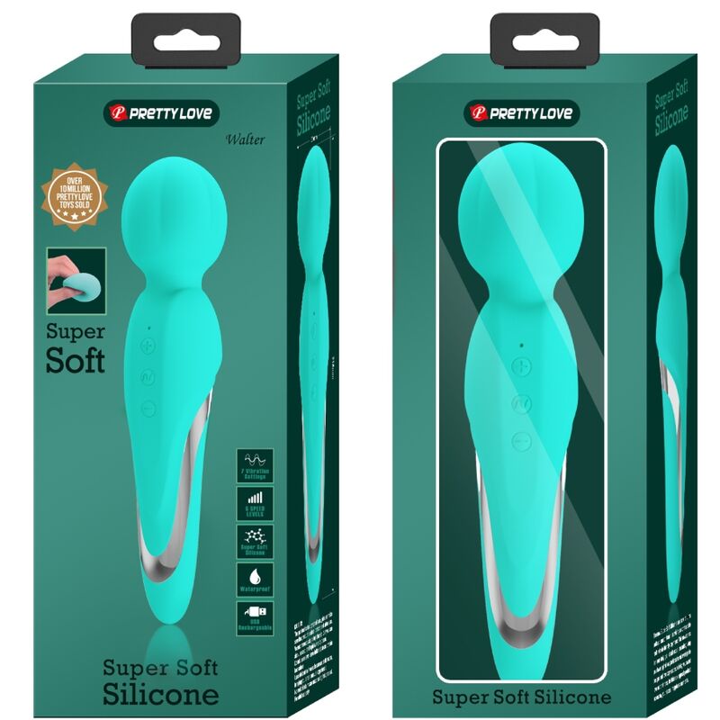 PRETTY LOVE - WALTER VIBRADOR WAND VERDE AGUA PRETTY LOVE FLIRTATION