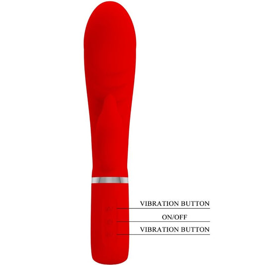 PRETTY LOVE - PRESCOTT VIBRADOR PUNTO G MULTIFUNCIÓN ROJO PRETTY LOVE FLIRTATION