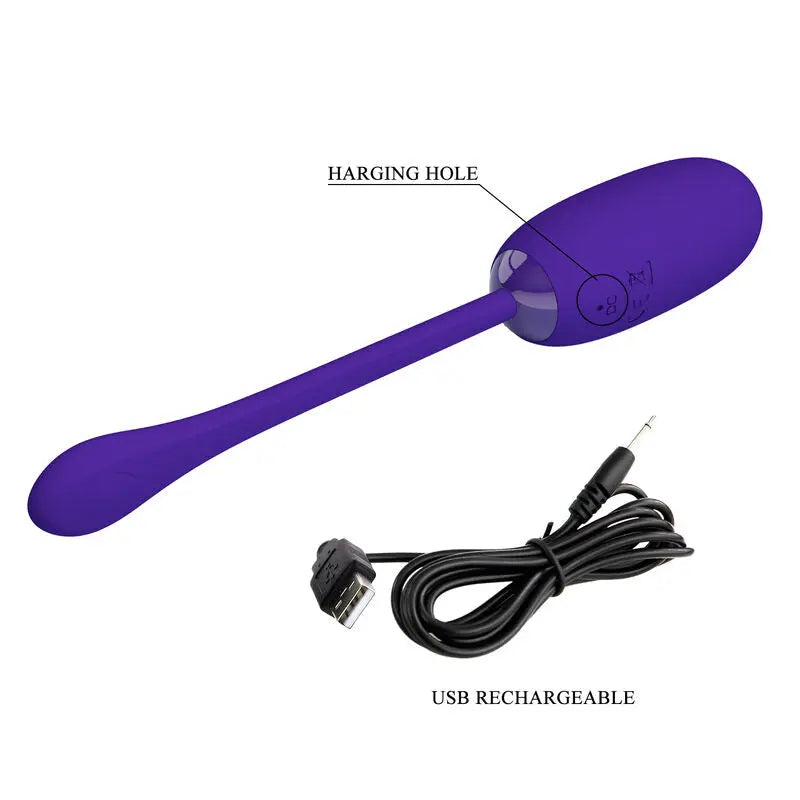 PRETTY LOVE - JULIUS HUEVO VIBRADOR IMPERMEBLE & RECARGABLE LILA PRETTY LOVE SMART