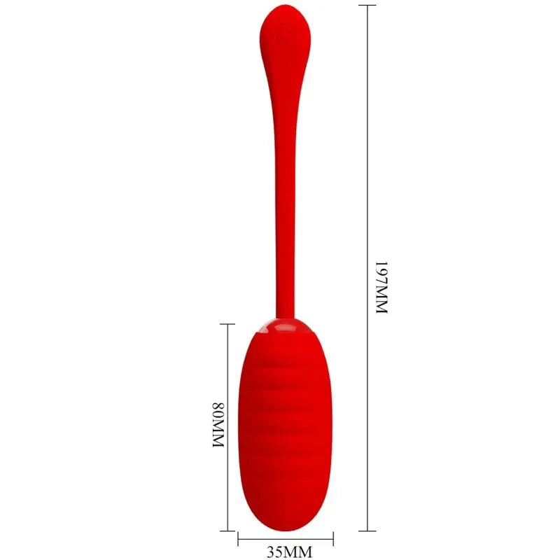 PRETTY LOVE - KIRK HUEVO VIBRADOR RECARGABLE ROJO PRETTY LOVE SMART