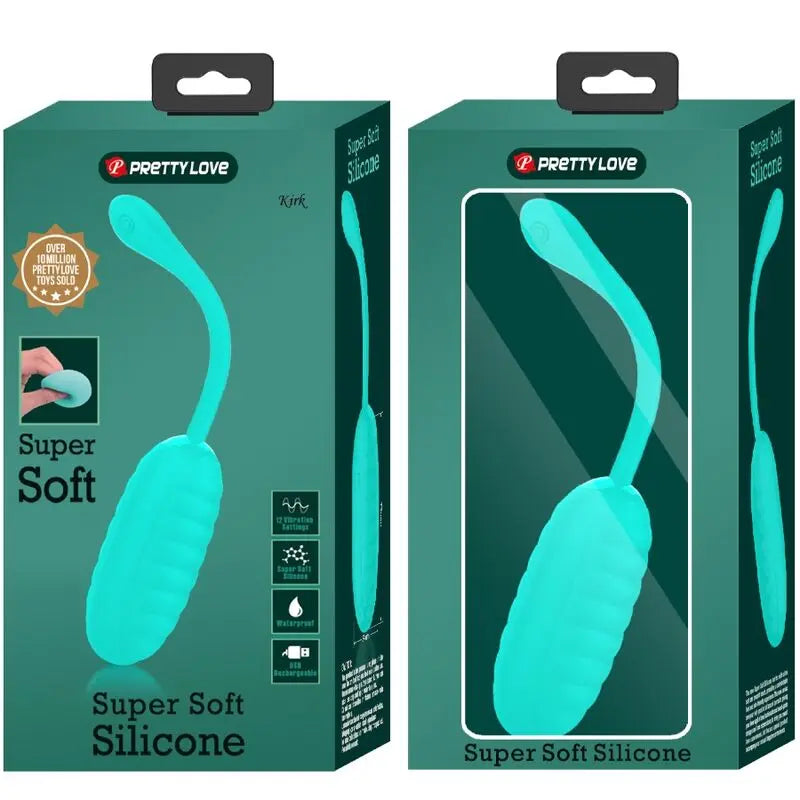 PRETTY LOVE - KIRK HUEVO VIBRADOR RECARGABLE VERDE AGUA PRETTY LOVE SMART