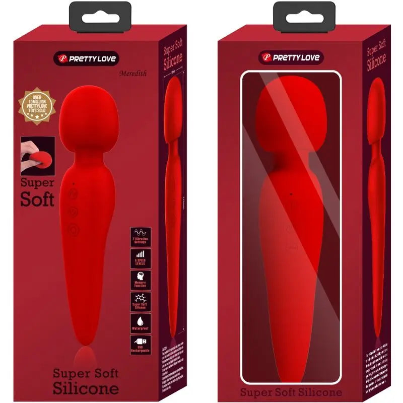 PRETTY LOVE - MEREDITH MASAJEADOR 12 MODOS VIBRACION ROJO PRETTY LOVE SMART
