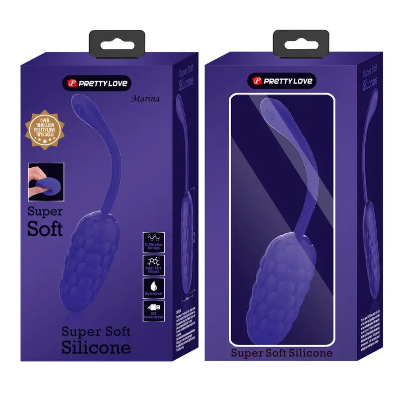 PRETTY LOVE - HUEVO VIBRADOR CON TEXTURA MARINA RECARGABLE LILA PRETTY LOVE SMART