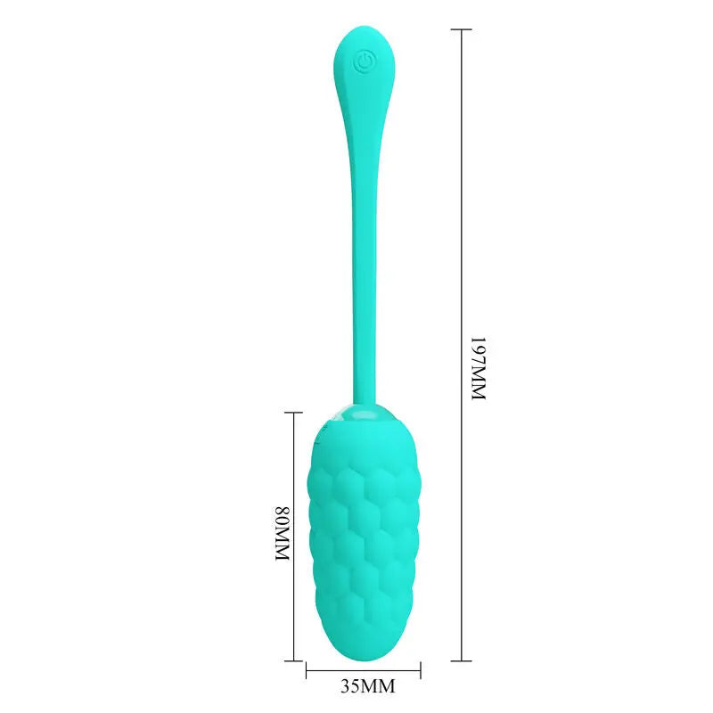 PRETTY LOVE - HUEVO VIBRADOR CON TEXTURA MARINA RECARGABLE VERDE AGUA PRETTY LOVE SMART