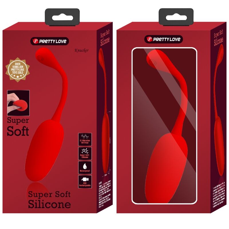 PRETTY LOVE - KNUCKER HUEVO VIBRADOR RECARGABLE ROJO PRETTY LOVE FLIRTATION