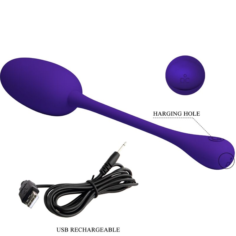 PRETTY LOVE - KNUCKER HUEVO VIBRADOR RECARGABLE LILA PRETTY LOVE FLIRTATION