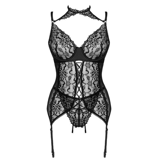 LIVCO CORSETTI FASHION - GIELLANDRA FOR THE SENSES COLLECTION CORSET + PANTY NEGRO LIVCO CORSETTI SETS