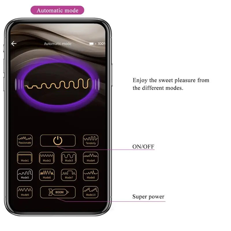 PRETTY LOVE - JAYLEEN VIBRADOR APP CONTROL REMOTO LILA PRETTY LOVE LED
