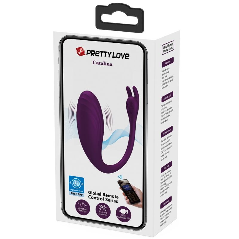 PRETTY LOVE - CATALINA VIBRADOR APP CONTROL REMOTO LILA PRETTY LOVE LED