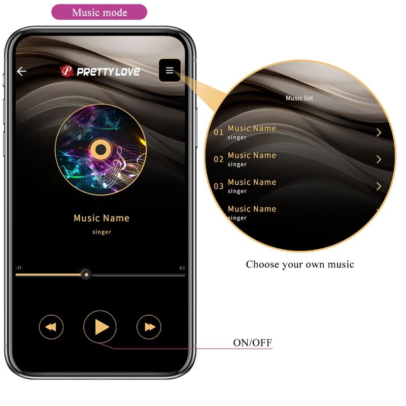 PRETTY LOVE - CATALINA VIBRADOR APP CONTROL REMOTO LILA PRETTY LOVE LED