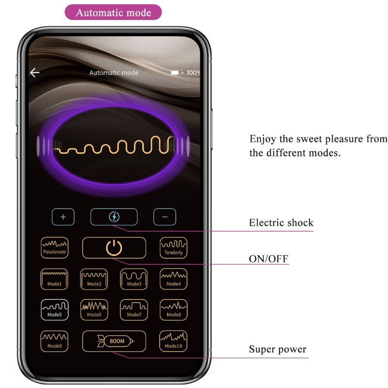 PRETTY LOVE - JEFFERSON PLUG ANAL CONTROLADO POR APP LILA PRETTY LOVE BOTTOM