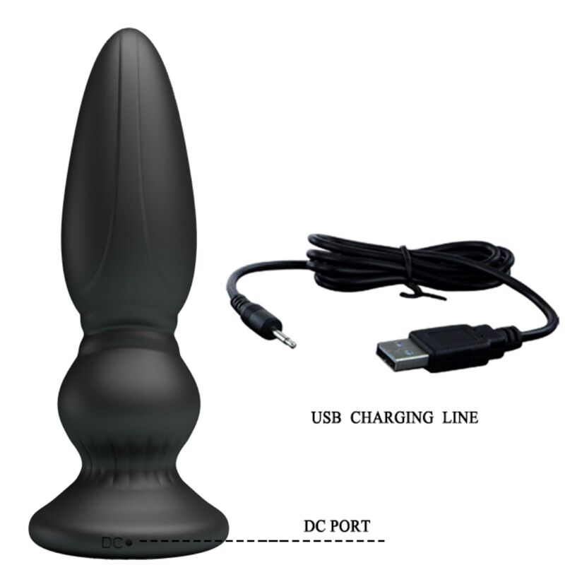MR PLAY - VIBRADOR POTENTE CONTROL REMOTO ANAL PLUG NEGRO MR PLAY