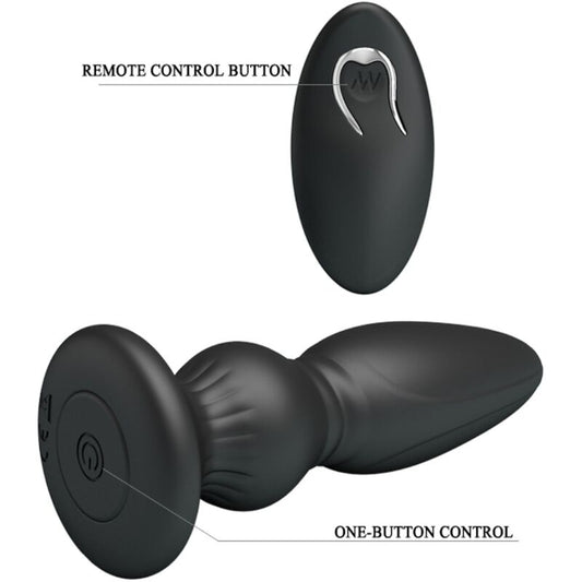 MR PLAY - VIBRADOR POTENTE CONTROL REMOTO ANAL PLUG NEGRO MR PLAY