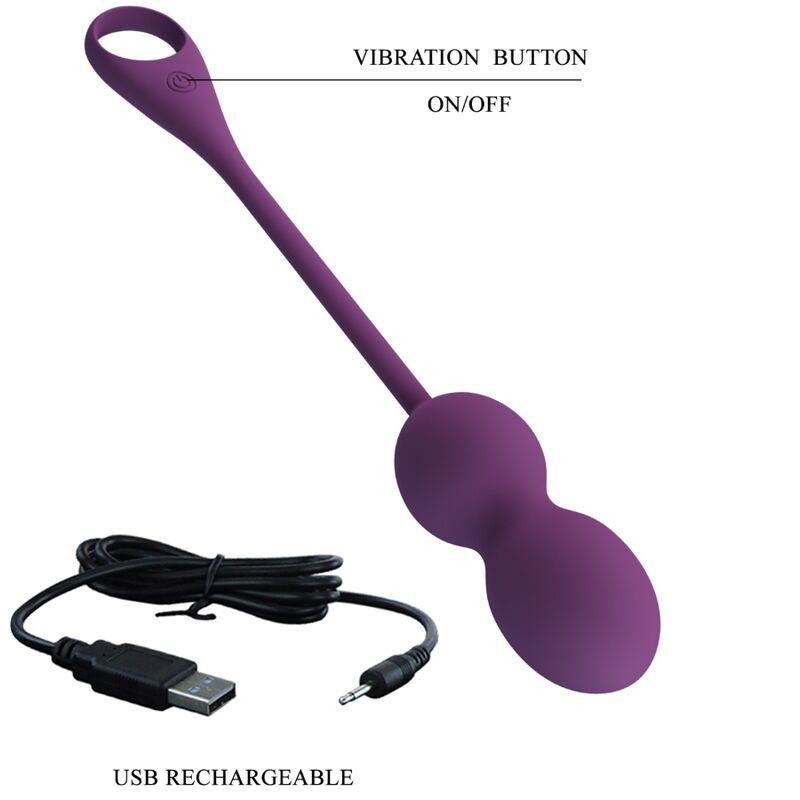PRETTY LOVE - ELVIRA KEGEL BALLS APP CONTROL REMOTO MORADO PRETTY LOVE